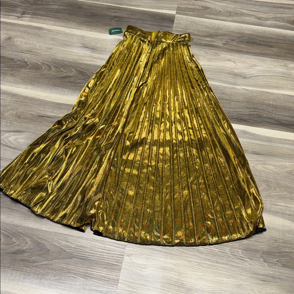 Simons Gold and Black long skirt size XS NWT - Picture 5 of 6